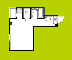 ジュネス大宮2 ワンルームの間取図画像