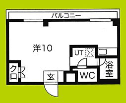 レガーレ長居公園 ワンルームの間取図画像