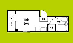 白浜ビル ワンルームの間取図画像