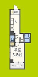 みおつくし東なんば 1Kの間取図画像