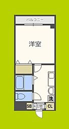 ハートリーフ鈴木 1Kの間取図画像