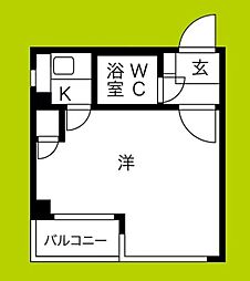 JPアパートメント新深江 1Kの間取図画像