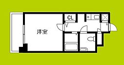 ジュネス東住吉 1Kの間取図画像