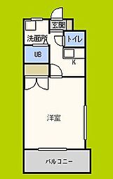 M'プラザ城東六番館 1Kの間取図画像