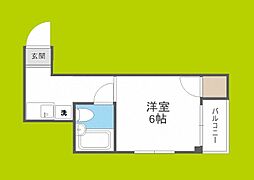 グランピア日本橋 ワンルームの間取図画像