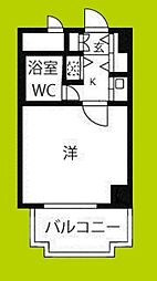 ハイツオークラ靱公園 1Kの間取図画像