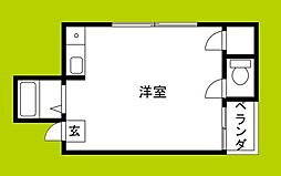ハピネス丸萬 ワンルームの間取図画像