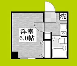 プレアール平野本町 1Kの間取図画像
