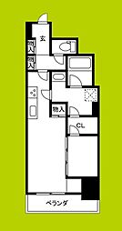 アーバネックス谷町四丁目 1LDKの間取図画像