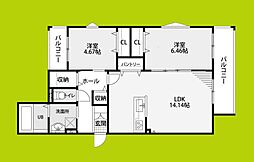 Foresta小町 2LDKの間取図画像