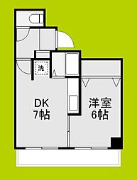 ネオユニバース 1DKの間取図画像