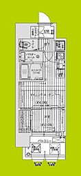 プレリスNEO大阪十三エルヴィオン 1DKの間取図画像