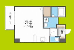 ラシーヌ天王寺 1Kの間取図画像