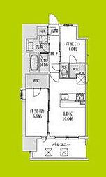 スプランディッド大阪EAST 2LDKの間取図画像