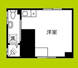 大野ハイツ ワンルームの間取図画像
