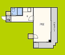 ビーバーハイツ駒川 1Kの間取図画像