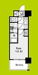 エスリード大阪イーストエッジ 1Kの間取図画像
