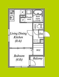 ハーモニーテラスTOWA 1LDKの間取図画像