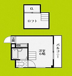 シルクロード勝山 ワンルームの間取図画像