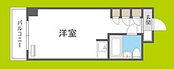 内外うつぼビル ワンルームの間取図画像