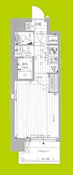 レジュールアッシュ福島FINO 1Kの間取図画像