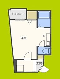 アークマンション ワンルームの間取図画像
