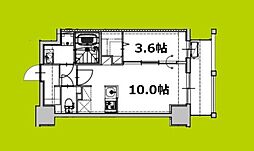 ミラージュパレス天王寺堀越町 1LDKの間取図画像
