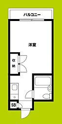 ヤングビレッジ平野 ワンルームの間取図画像