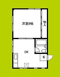 カラキマンション 1DKの間取図画像