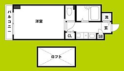 エステムコート新大阪3ステーションプラザ 1Kの間取図画像