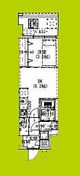 Alivis浪速東SoL TERRACE 1DKの間取図画像