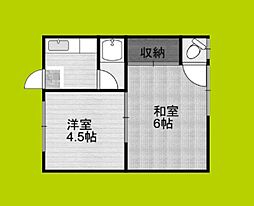 小路ハウス 2Kの間取図画像
