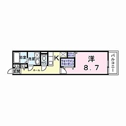Le・Cadre 1LDKの間取図画像