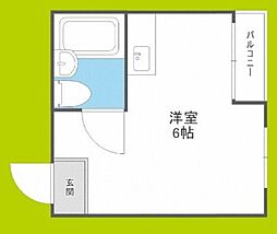 MINTIA深江橋 ワンルームの間取図画像