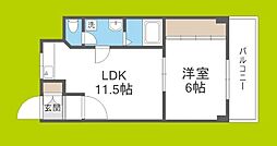 M'プラザ城東五番館 1LDKの間取図画像