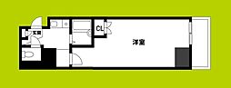アバンダンス天神橋 1Kの間取図画像