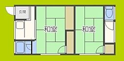 大領アパート 2DKの間取図画像