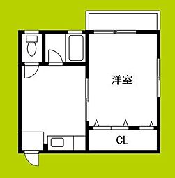 サンヒルズ 1DKの間取図画像