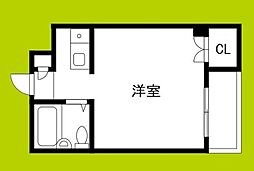ベルコモンズ大正 ワンルームの間取図画像
