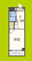 プランドール天満 1Kの間取図画像