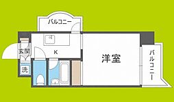 ファイブツー 1Kの間取図画像