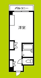 アンサンブル梅田 ワンルームの間取図画像