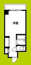 アンサンブル梅田 ワンルームの間取図画像