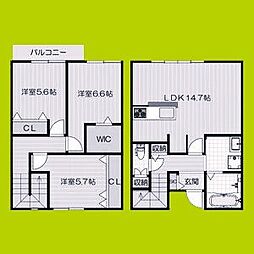 メゾネット別所 3LDKの間取図画像