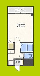 メゾン南江口 1Kの間取図画像