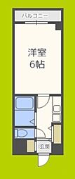 OCEAN長居公園 1Kの間取図画像