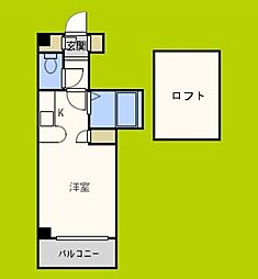 コスモレジデンス北加賀屋パート2 ワンルームの間取図画像