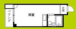カルム加賀屋 ワンルームの間取図画像