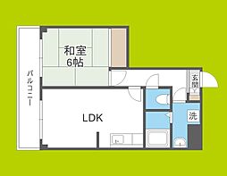 M'プラザ城東五番館 1LDKの間取図画像