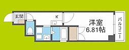 みおつくし江戸堀 1Kの間取図画像